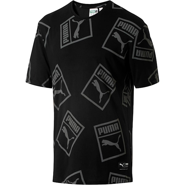 Graphic Downtown T-Shirt, Cotton Black, extralarge