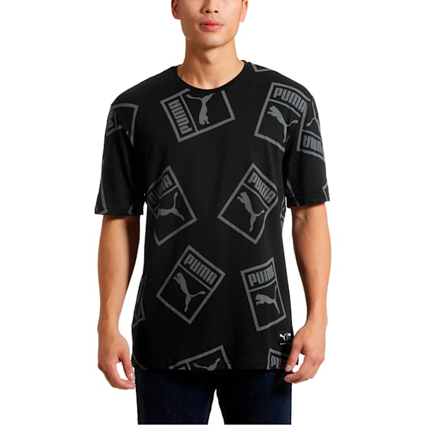 Graphic Downtown T-Shirt, Cotton Black, extralarge