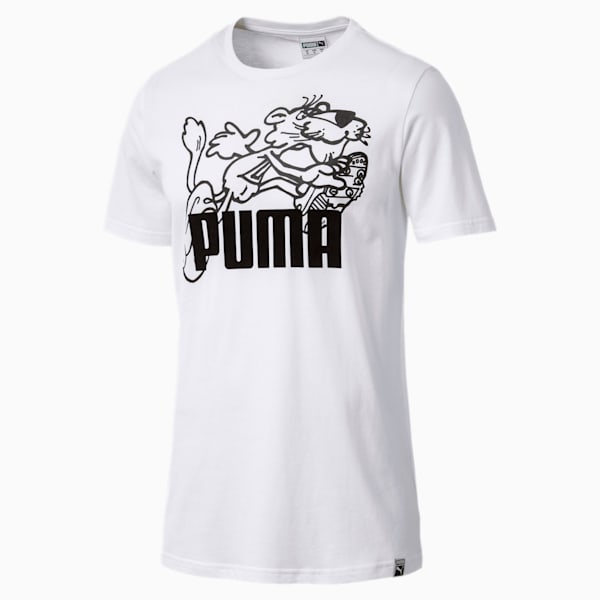 Graphic Retro Sports T-Shirt, Puma White, extralarge