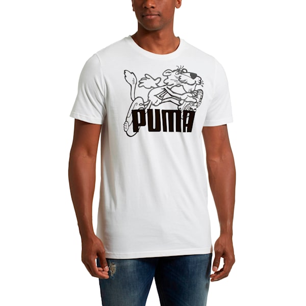 Graphic Retro Sports T-Shirt, Puma White, extralarge