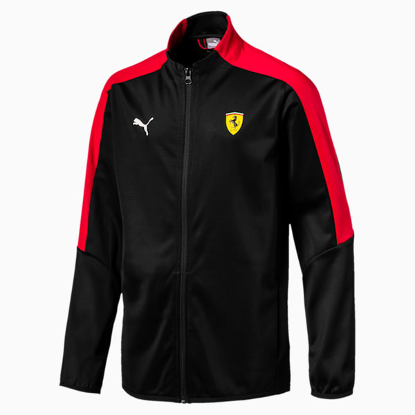 Scuderia Ferrari Boys' T7 Track Jacket JR, Puma Black, extralarge