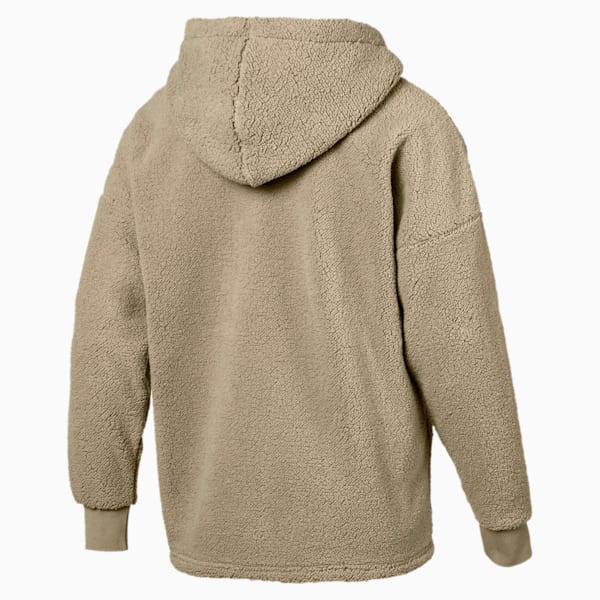 Downtown Sherpa Half Zip Men's Hoodie, Elephant Skin, extralarge