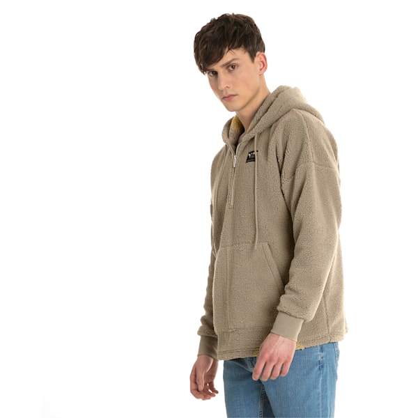 Downtown sherpa half zip men's hoodie clearance