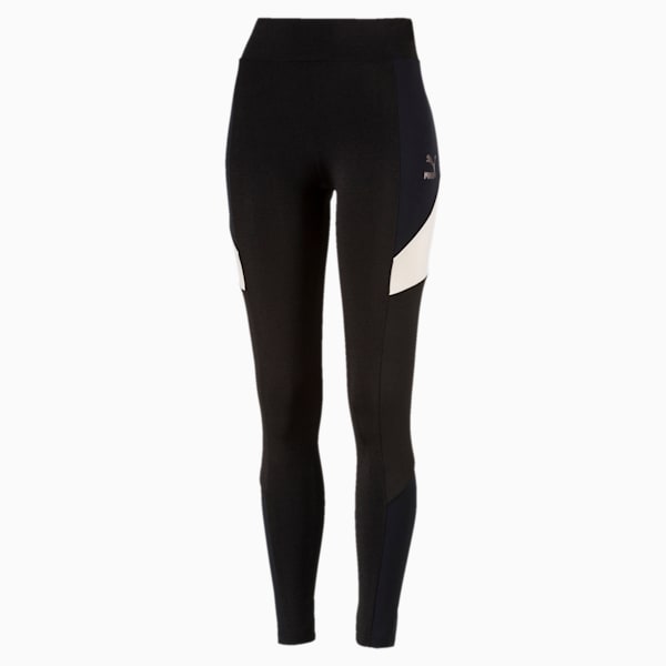 Retro Women's Leggings, Puma Black, extralarge