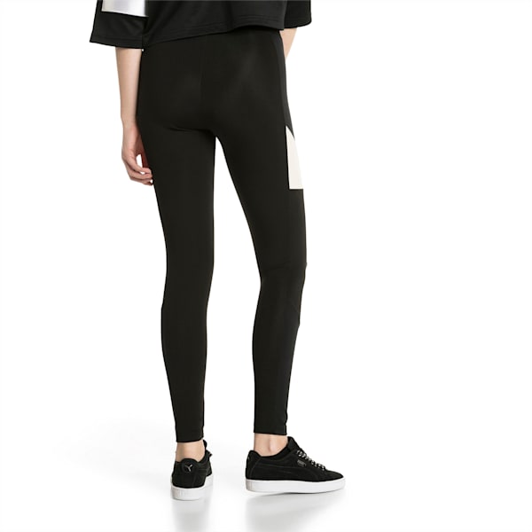 Retro Women's Leggings, Puma Black, extralarge