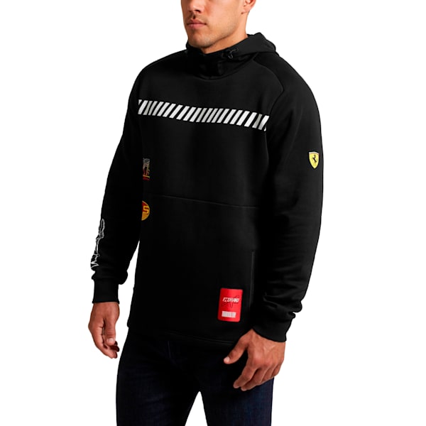 Scuderia Ferrari Street Men's Hoodie, Puma Black, extralarge