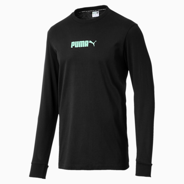 T7 Pop Long Sleeve Men's Shirt, Puma Black, extralarge