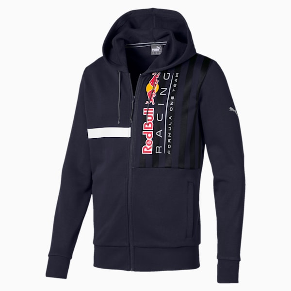 Red Bull Racing Logo Men’s Hooded Sweat Jacket, NIGHT SKY, extralarge