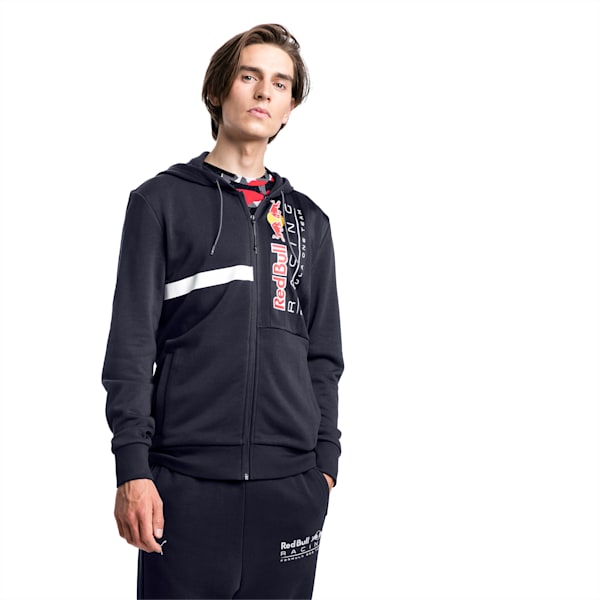 Red Bull Racing Logo Men’s Hooded Sweat Jacket, NIGHT SKY, extralarge
