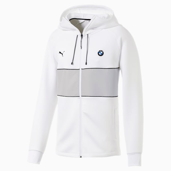 BMW M Motorsport Life Men’s Sweat Jacket, Puma White, extralarge