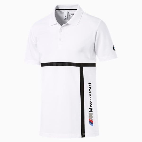 BMW M Motorsport Men's Polo, Puma White, extralarge