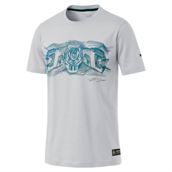 MAPM Graphic Men's T-Shirt driver 2, Mercedes Team Silver, extralarge-IND