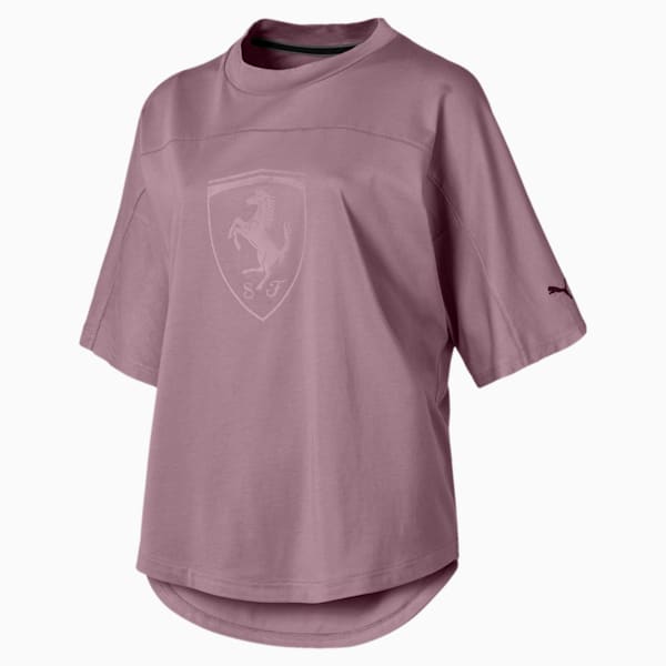 Scuderia Ferrari Women's Big Shield Tee, Elderberry, extralarge