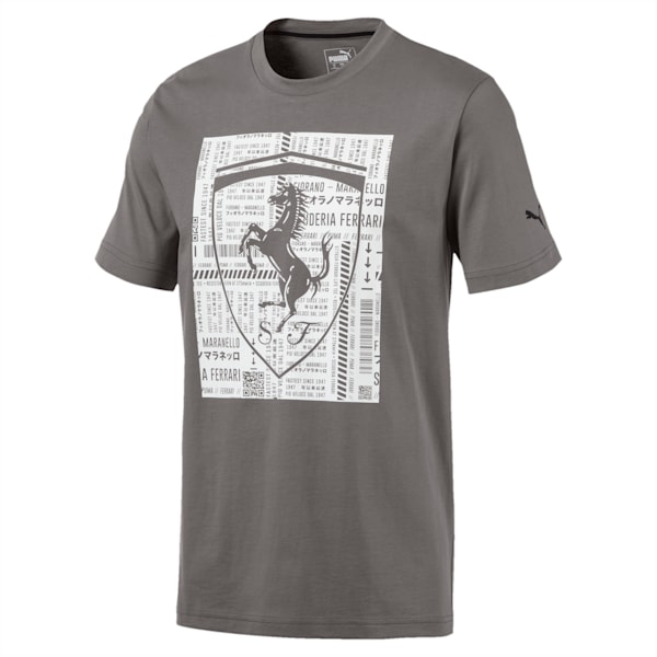 Ferrari Big Shield Men's T-Shirt, Charcoal Gray, extralarge-IND