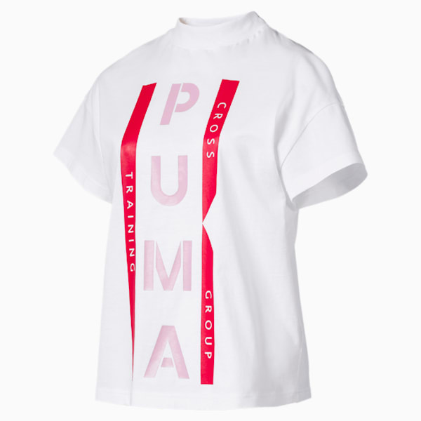 PUMA XTG Women’s Graphic Tee, Puma White, extralarge