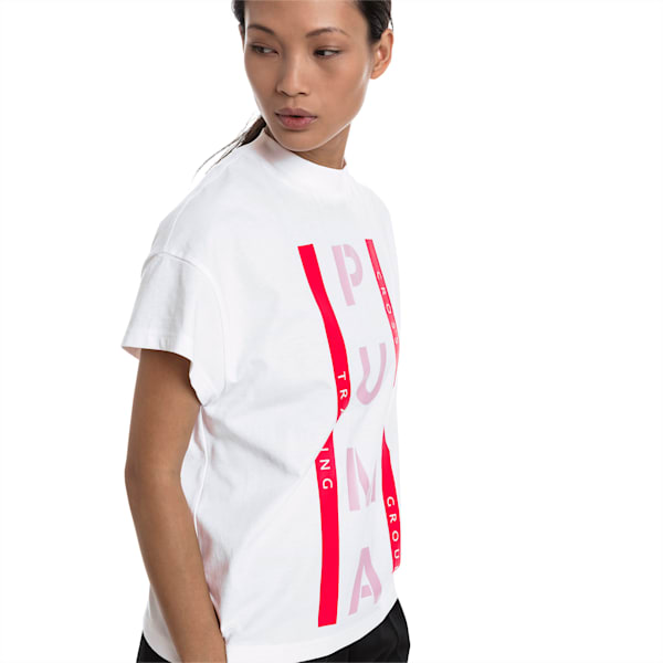 PUMA XTG Women’s Graphic Tee, Puma White, extralarge