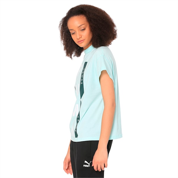 XTG Graphic Women's Tee, Fair Aqua, extralarge-IND