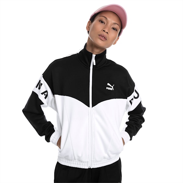 Chaqueta de entrenamiento para mujer PUMA Xtg negra blanca Active Wear  cremallera excelente