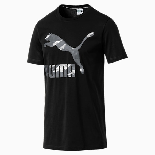 Classics Logo Men's Crew Neck T-Shirt, Cotton Black-logo fill, extralarge-IND