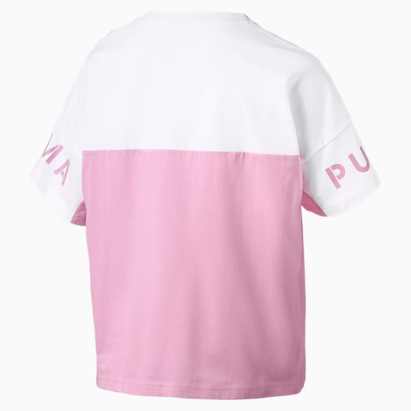 PUMA XTG Women’s Color Block Tee, Pale Pink, extralarge