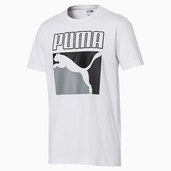 Puma box logo t shirt best sale