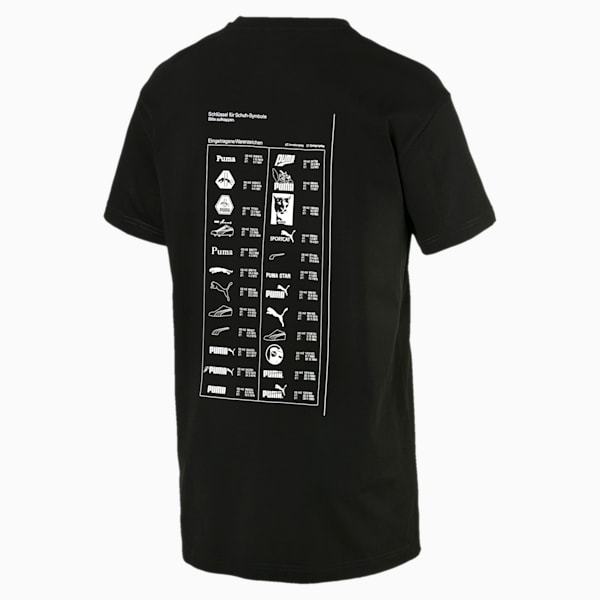 Graphic Multiple Logo Tee, Cotton Black, extralarge