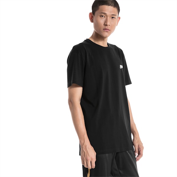 Graphic Multiple Logo Tee, Cotton Black, extralarge