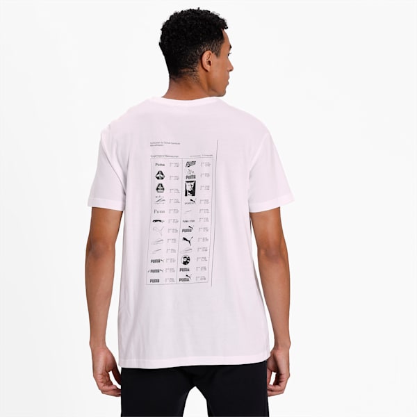 Graphic Multiple Logo T-Shirt, Puma White, extralarge-IND