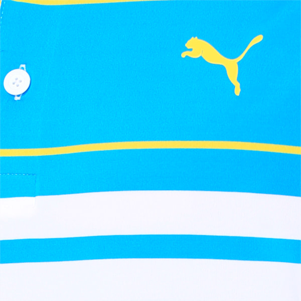 Spotlight Men's Golf Polo, bleu azur-blazing yellow, extralarge-IND