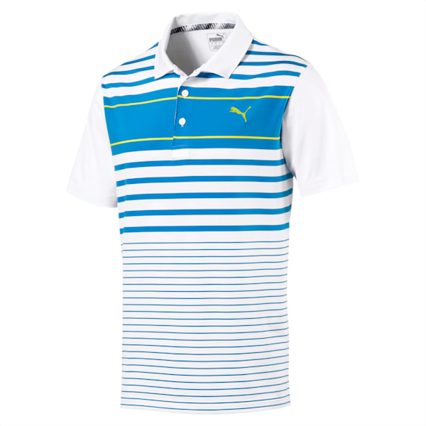 Spotlight Men's Golf Polo, bleu azur-blazing yellow, extralarge-IND