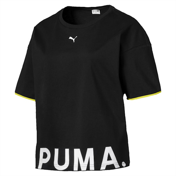 Women's Chase Cotton Tee, Cotton Black, extralarge-IND