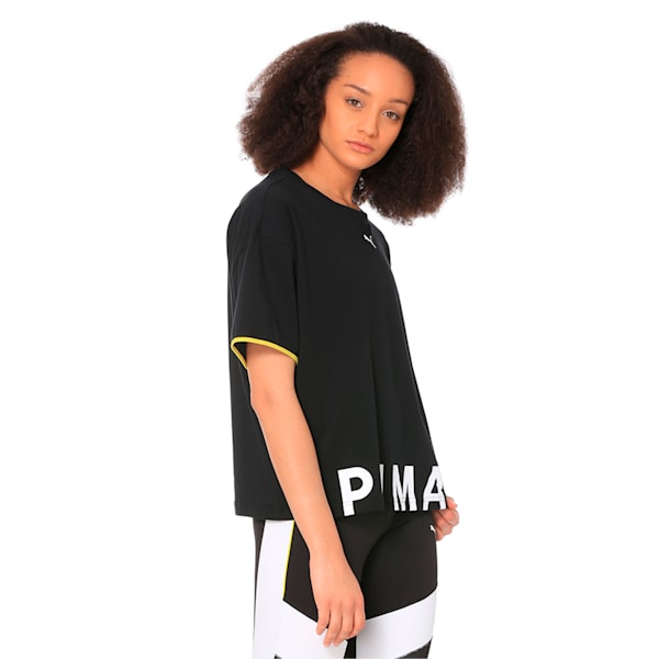 Women's Chase Cotton Tee, Cotton Black, extralarge-IND