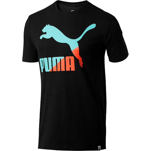 Archive Life Men’s Tee, Puma Black-Blue Turquoise-Nrgy Red, extralarge