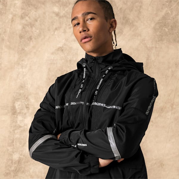 PUMA x LES BENJAMINS Men’s Windbreaker, Puma Black, extralarge