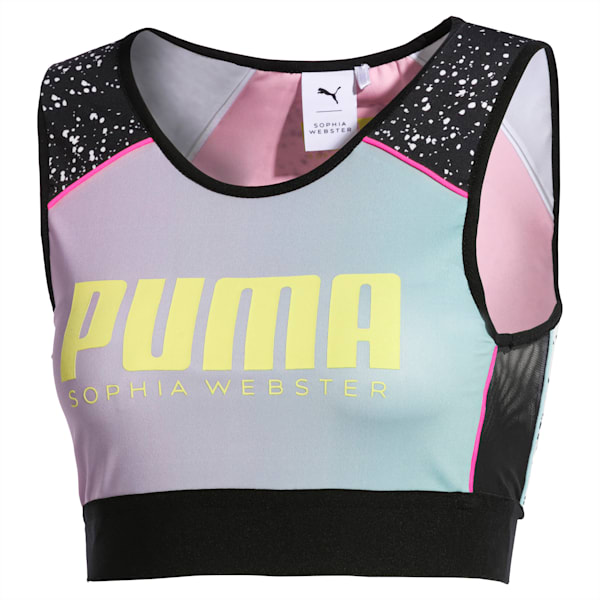 PUMA x SOPHIA WEBSTER Women’s Reversible Crop Top, Puma White-AOP, extralarge
