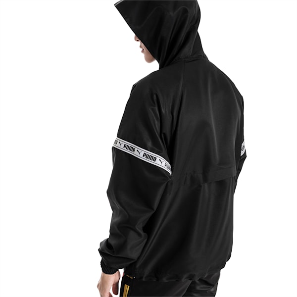 PUMA XTG Woven Savannah Men’s Hoodie, Puma Black-Puma white, extralarge