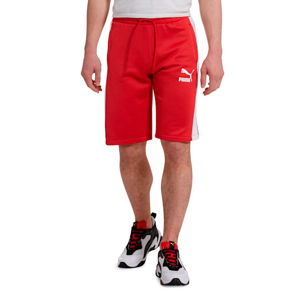 T7 Freizeit Men's Shorts, Ribbon Red-Puma White, extralarge