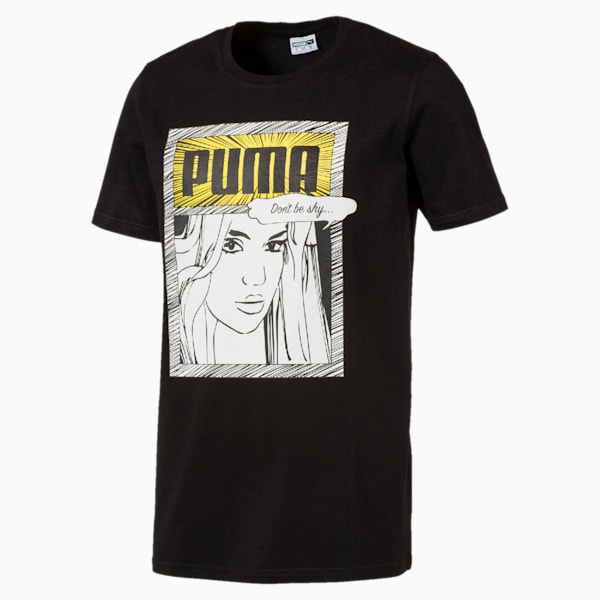 Graphic Comics Tee, Cotton Black, extralarge