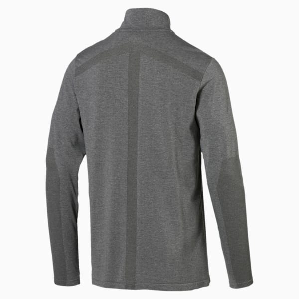 evoKNIT 1/4 Zip Men’s Long Sleeve Shirt, Medium Gray Heather, extralarge