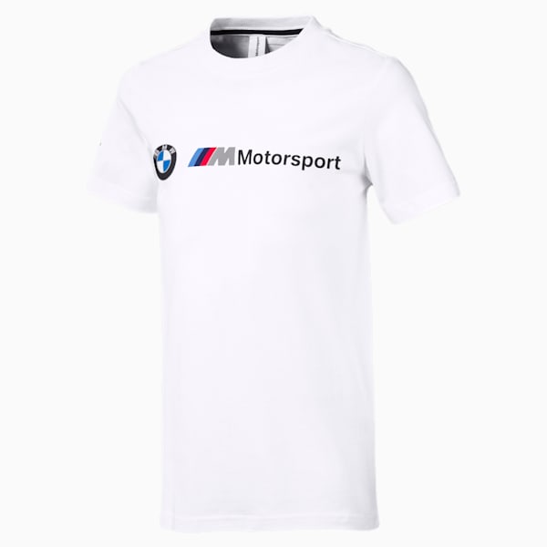 BMW M Motorsport Boys' Logo Tee JR, Puma White, extralarge