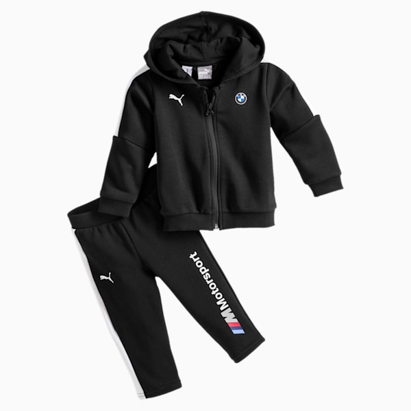 BMW M Motorsport Infant + Toddler T7 Tracksuit Set, Puma Black, extralarge