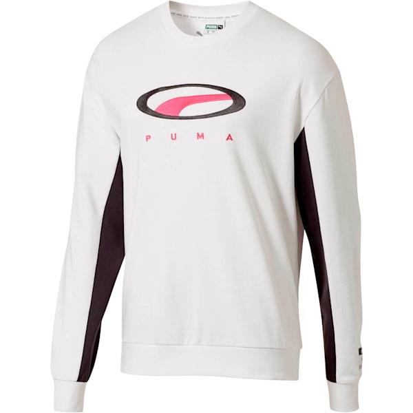‘90s Retro Men’s Crewneck Sweatshirt, Puma White, extralarge