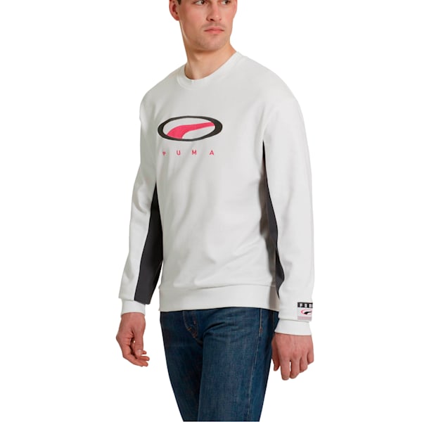 ‘90s Retro Men’s Crewneck Sweatshirt, Puma White, extralarge