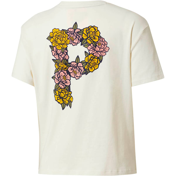 Flourish Women’s Tee, Whisper White-Puma Black, extralarge