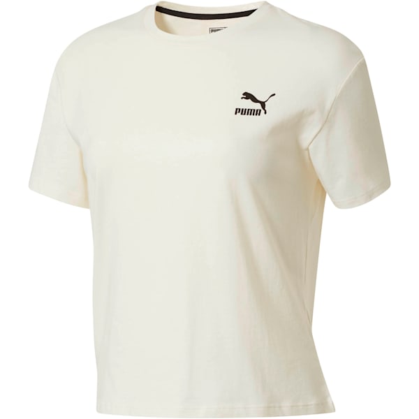 Flourish Women’s Tee, Whisper White-Puma Black, extralarge