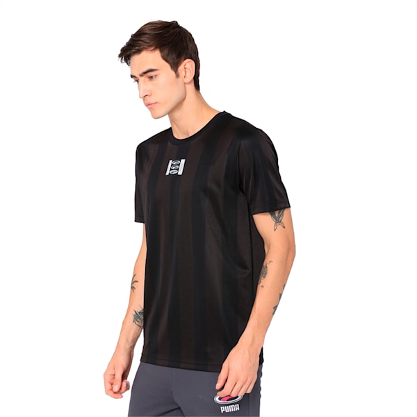 90s Retro Jacquard Tee, Puma Black, extralarge-IND