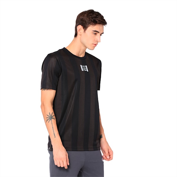 90s Retro Jacquard Tee, Puma Black, extralarge-IND