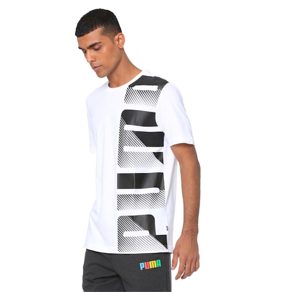 Summer Men's Logo Tee, Puma White, extralarge