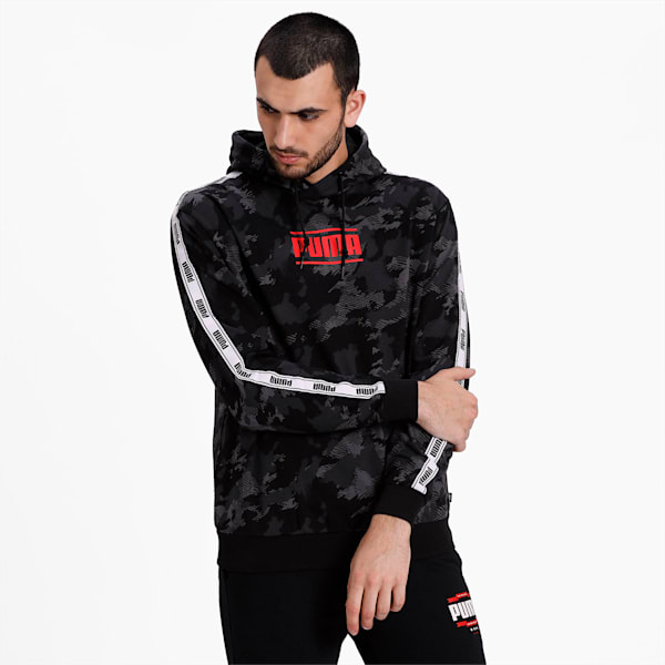 Men's Camouflage Hoodie Jacket, Iron Gate-AOP, extralarge-IND