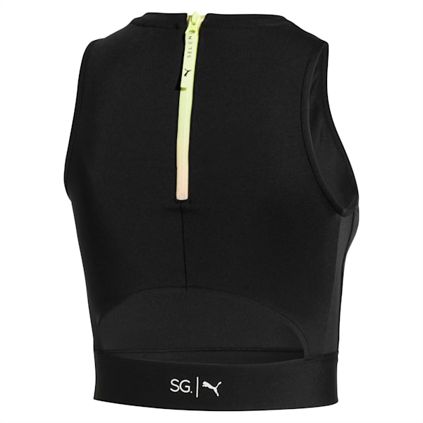 PUMA x SELENA GOMEZ Sleeveless Women's Crop Top, Puma Black-Puma Black, extralarge-IND